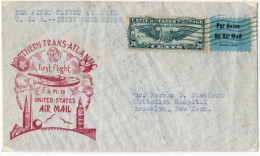 (N105) USA SCOTT # C 24 + Form 2978 - Northern Trans-Atlantic First Flight - F.A.M. 18 - Irish Free State. - 1c. 1918-1940 Cartas & Documentos