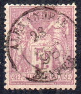 !!! N°95, 5F SAGE OBLITERE CACHET A DATE D' ALEXANDRIE EGYPTE DE 1896 - 1898-1900 Sage (Tipo III)