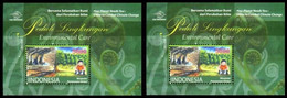 (248) Indonesia  2009 / 2x Nature Conservation Sheet / Bf / Bloc / Umweltschutz  ** / Mnh  Michel BL 252 - Indonésie