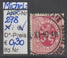 1930 - BELGIEN - FM/DM "Wappenschild" 60 C Lilarosa - O  Gestempelt - S.Scan (278o Be) - 1929-1937 Lion Héraldique