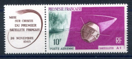 RC 26562 POLYNÉSIE COTE 6,50€ PA N° 18 LANCEMENT DU 1er SATELLITE FRANÇAIS NEUFS ** MNH TB - Ongebruikt