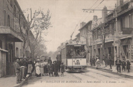 13 / MARSEILLE / SAINT MARCEL / L AVENUE / GROS PLAN TRAMWAY / LL 2 / RARE - Saint Marcel, La Barasse, Saintt Menet