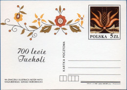Polska, Poland 1987 Town Of Tuchola 700 Year, Kashubian Embroidery, Postkarte Pol 87-P975 - Autres & Non Classés