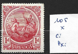 BARBADE 105 * Côte 3 € - Barbados (...-1966)