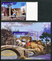 ALBANIA/Albanien EUROPA 2020 "ANCIENT POSTAL ROUTES", SET & MINISHEET** - 2020