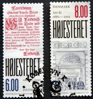 Denmark 2011  Anniversary Of Supreme Court  Minr.1636-37    (O)  ( Lot  B 2037 ) - Usati