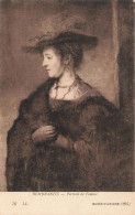 ARTS - Tableau - Rembrandt - Portrait De Femme - Musée D'Anvers - Carte Postale Ancienne - Peintures & Tableaux