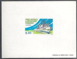 Feuillet Gommé Taaf/fsat Bateau L’austral YVT 208 Mnh** - Geschnittene, Druckproben Und Abarten