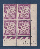 France - YT Taxe Nº 42 ** - Neuf Sans Charnière - Coin Daté - 1893 à 1935 - 1859-1959 Postfris