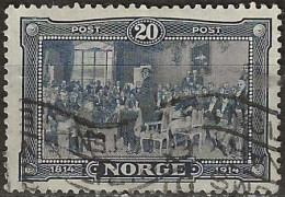 NORWAY 1914 Centenary Of Independence - 20ore - Constitutional Assembly (after O. Wergeland) FU - Gebraucht