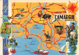 FRANCE - La Camargue - Plan Touristique - Arles - Carte Postale - Otros & Sin Clasificación