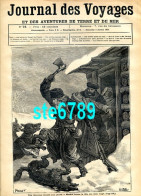 Journal Des Voyages 1879  N° 78 Chasse Aux Loups , Ours Noir , Les Traineaux Russes 2 Gravures - 1850 - 1899