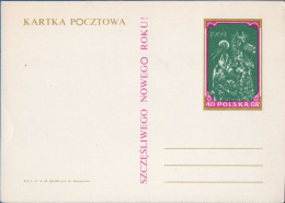 Polska, Poland 1968 New Years Postkarte Pol 64.434 - Monumenti