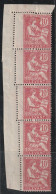 LEVANT - N°14 **/* (1902-20) En Bande De 5 : VARIETE De PIQUAGE - UNIQUE !!! - Unused Stamps