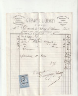 70-Renahy & J.Chevrey... Mercerie, Bonneterie, Parfumerie....Vesoul...(Haute-Saône)...1872 - Textile & Clothing