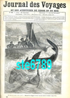 Journal Des Voyages 1878  N° 35 Requin Drame , Stanley Afrique Lac Tanganyaka , Combat Bangala , Artisan Péra - 1850 - 1899