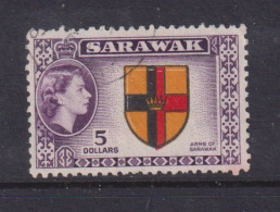 SARAWAK -  1955 Definitive $5 Used As Scan - Sarawak (...-1963)