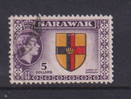 SARAWAK -  1955 Definitive $5 Used As Scan - Sarawak (...-1963)