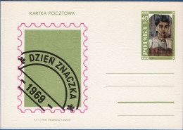 Polska, Poland 1969 Stamp Day, Postkarte Pol 69.452 - Stamp's Day
