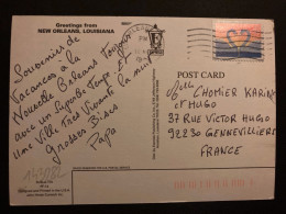 CP Pour La FRANCE TP CYGNES 55 OBL.MEC.12 NOV 1999 NEW ORLEANS - Cartas & Documentos