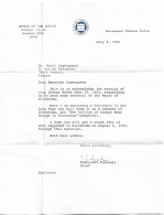 Lettre Du Maire D'Hiroshima (Japon) 1981 - Politiques & Militaires