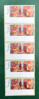 España Spain 2005, ATM ETIQUETA, Pinturas Africanas II, Tira De 5 Etiquetas Blancas / Strip Of 5, Nuevos ** - Vignette [ATM]