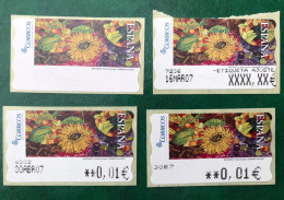 España Spain 2005, ATM ETIQUETA, Pinturas Fruta & Girasol, Etiquetas Blanca Y Ajuste, 2 Atm Valor Mínimo, Nuevos ** - Machine Labels [ATM]