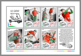 DJIBOUTI 2023 MNH Golf Player M/S – OFFICIAL ISSUE – DHQ2348 - Golf