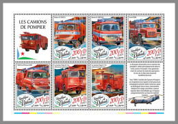 DJIBOUTI 2023 MNH Fire Trucks Feuerwehr Fahrzeuge M/S – OFFICIAL ISSUE – DHQ2348 - Sapeurs-Pompiers