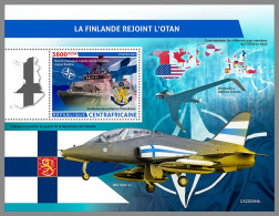CENTRAL AFRICAN 2023 MNH Finland Joins NATO Beitritt S/S – OFFICIAL ISSUE – DHQ2348 - OTAN