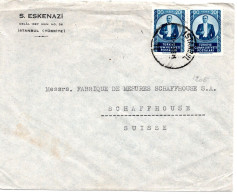 72775 - Türkei - 1956 - 2@20Ks Atatürk A Bf ISTANBUL -> Schweiz - Storia Postale