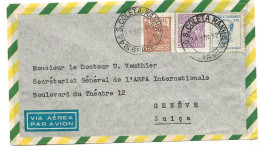 237 - 98 - Enveloppe Envoyée Du Brésil En Suisse 1952 - Cartas & Documentos