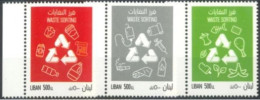 LEBANON. - WASTE SORTING STAMPS COMPLETE SET OF 3, UMM (**). - Liban