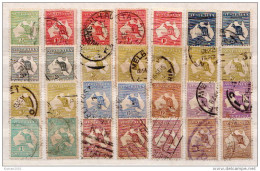 Australia 28 Used Kangaroos Stamps - Gebraucht