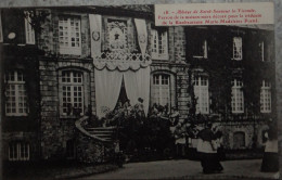 50 Manche CPA Abbaye De Saint Sauveur Le Vicomte Perron De La Maison Mère Décoré Pour Triduum Marie Madeleine Postel - Saint Sauveur Le Vicomte