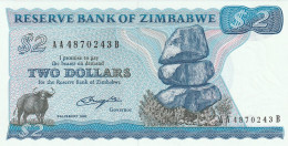 Zimbabwe 2 Dollars,  1980  P-1a  UNC - Zimbabwe