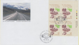 Canada 1992 The Alaska Highway 1v Bl Of 4 FDC (CN172) - 1991-2000