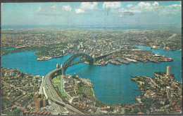 Postcard Circa 1960 Australia Aerial View Of Sydney Harbour Docks Bridge [ILT2054] - Sydney
