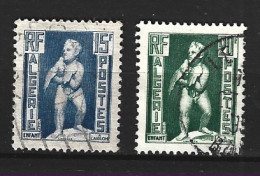 ALGERIE. N°290 & N°292 Oblitérés De 1952. Enfant à L'Aiglon. - Used Stamps