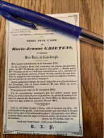 Devotie Overlijden - Zuster Non Mère Marie-Jeanne Grietens - Zaventem 1781 - 1857 - Obituary Notices