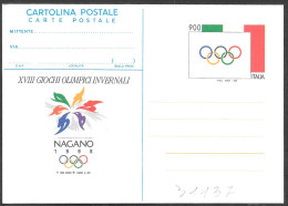 Italia/Italy/Italie: Intero, Stationery, Entier, "Nagano1998" - Invierno 1998: Nagano