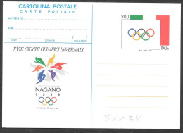 Italia/Italy/Italie: Intero, Stationery, Entier, "Nagano1998" - Winter 1998: Nagano