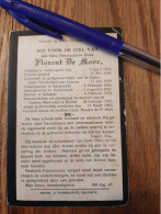 Devotie Overlijden - Pastoor ( Bassevelde,Oosterzele,Zelzate) Florent De Moor - Oudenaarde 1833 - Deinze 1905 - Obituary Notices