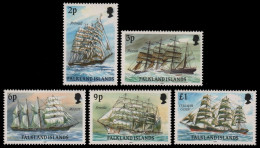Falkland 1991 - Mi-Nr. 489-502 II ** - MNH - 5 Werte - Schiffe / Ships - Islas Malvinas