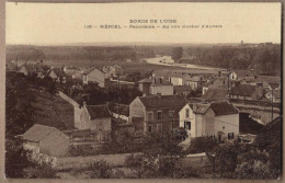 CPA 95 - MERIEL - Panorama - BORDS DE L'OISE - Au Loin Clocher D' Auvers - Détails Maisons Publicité CHOCOLAT VINAY - Meriel