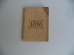 Calendrier 1898 Petit Carnet Lettrage Riboulet-Goby 38 Chaussée D'Antin Paris - Klein Formaat: ...-1900