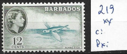 BARBADE 219 ** Côte 1.75 € - Barbados (...-1966)