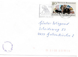 60808 - Bund - 1986 - 80Pfg Tag Der Briefmarke '86 EF A Bf ESSEN - 9.INT. ... KUNSTMESSE ... -> Gelsenkirchen - Altri & Non Classificati