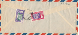 Iran Alliierte Censur Air Mail Cover Sent To Austria The Cover Is Bended And The Stamps Are On The Backside Of The Cover - Iran