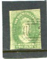 AUSTRALIA/TASMANIA - 1857  2d  GREEN  WMK DOUBLE LINED NUMERALS  FINE USED  SG 31 - Used Stamps